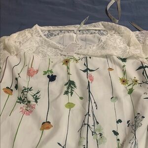 Hand Crafted White and Green Maxi Dress